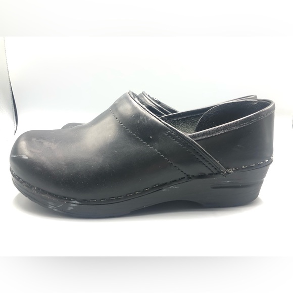 Dansko Professional Classic Black Leather Clog Nursing Size 38 US size 7.5 8 - Picture 8 of 14